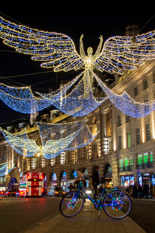 Entdecke Londons Weihnachtszauber: Glitzernde Lichter bei der Fahrradtour!