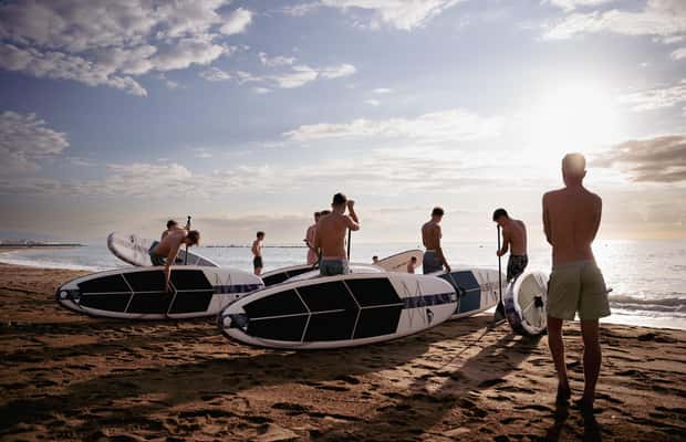 Sonnenaufgang Standup Paddle Tour in Barcelona mit Tipps