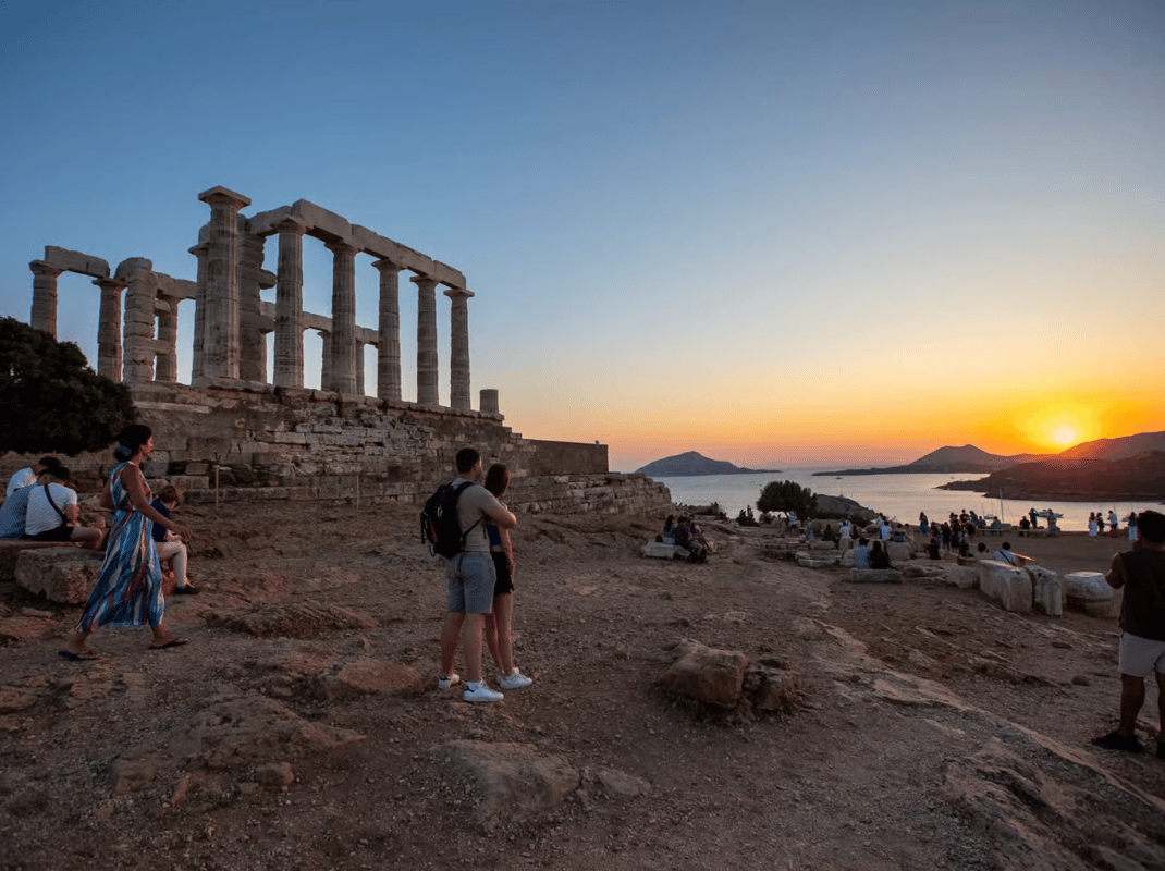 Athen: Kap Sounion & Tempel des Poseidon bei Sonnenuntergang