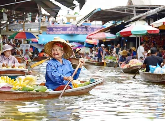 Bangkok: Großer Palast & schwimmender Markt Tagestour